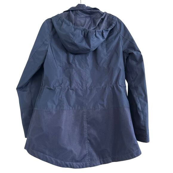 INTL DETAILS Anorak Hooded‎ Rain Jacket Medium Zip Closure Drawstring Waist Mesh - Picture 2 of 12